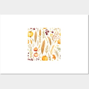 Autumn Harvest Pattern 20 Posters and Art